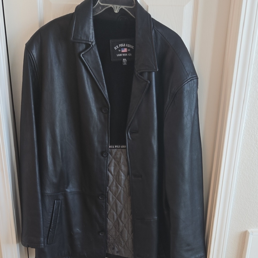 U.S. Polo Assn. Black Trench Coat Classic Design
